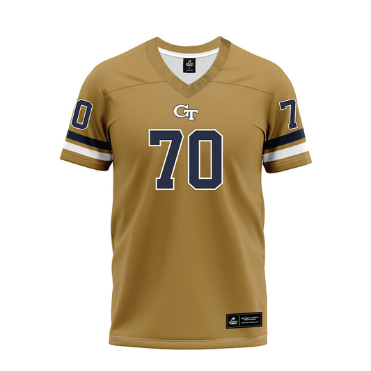Georgia Tech - NCAA Football : Jameson Riggs - Gold Premium Football Jersey-0