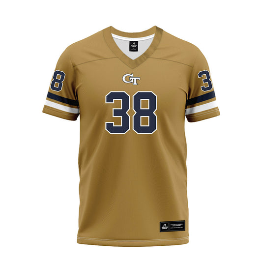 Georgia Tech - NCAA Football : A'J Cheeks - Gold Premium Football Jersey-0