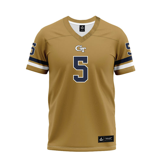 Georgia Tech - NCAA Football : Clayton Powell-Lee - Gold Premium Football Jersey-0