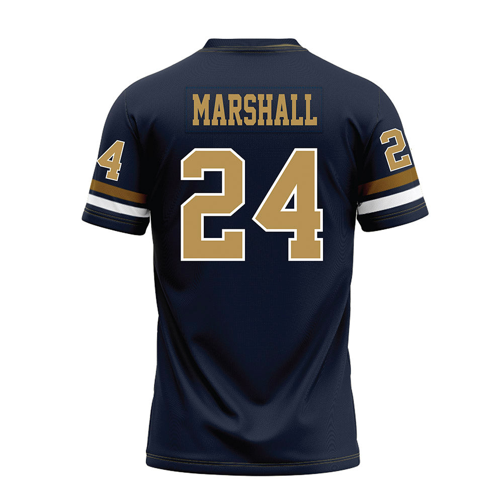 Georgia Tech - NCAA Football : Shane Marshall - Blue Premium Football Jersey-1