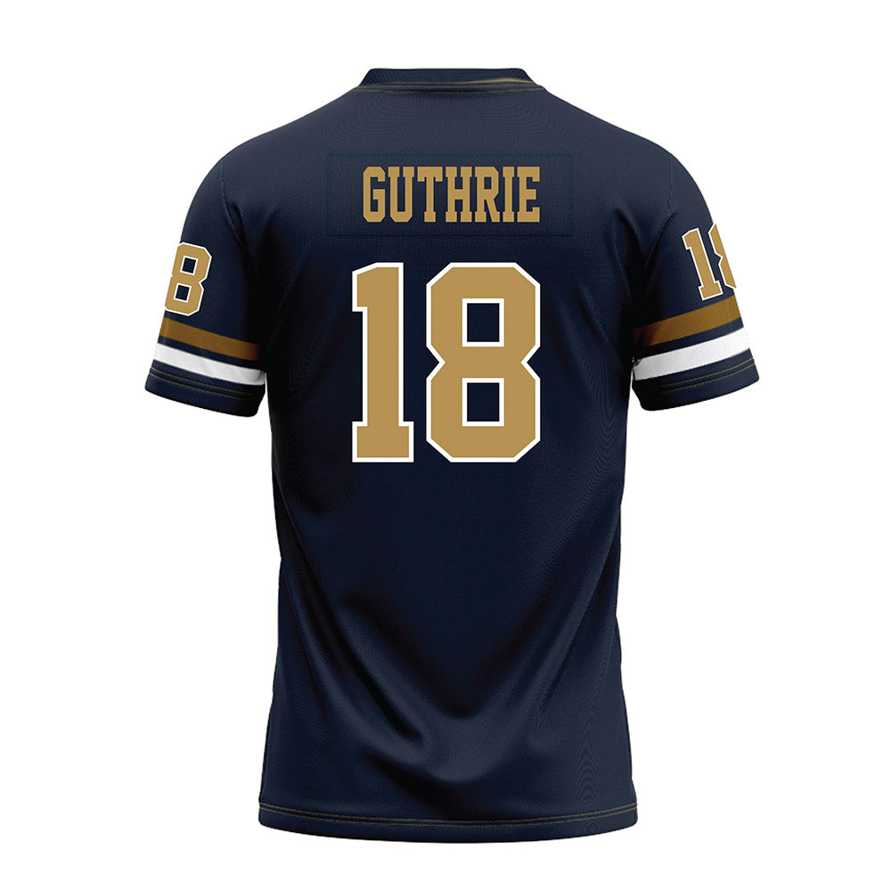 Georgia Tech - NCAA Football : Ben Guthrie - Blue Premium Football Jersey-1