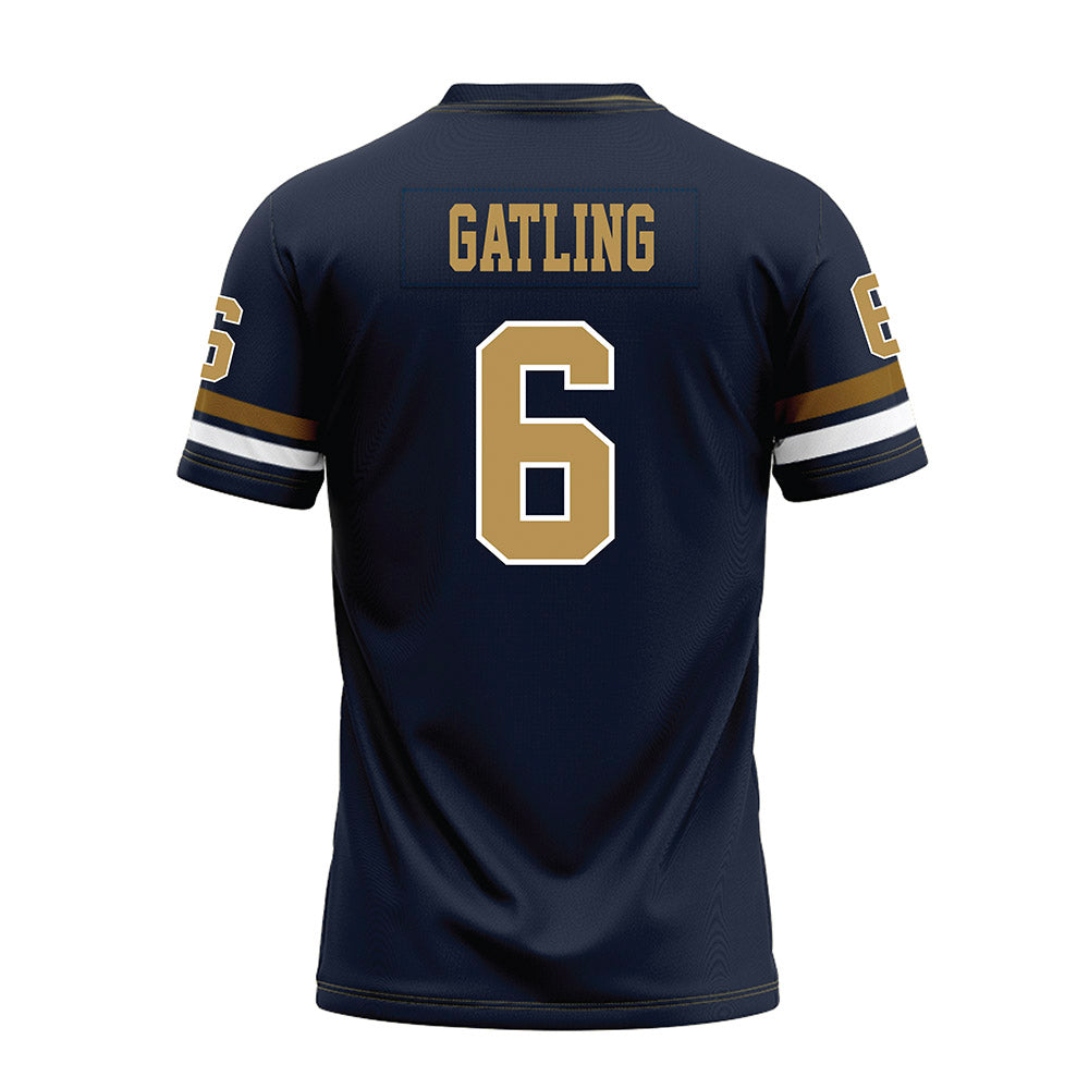 Georgia Tech - NCAA Football : Debron Gatling - Blue Premium Football Jersey-1