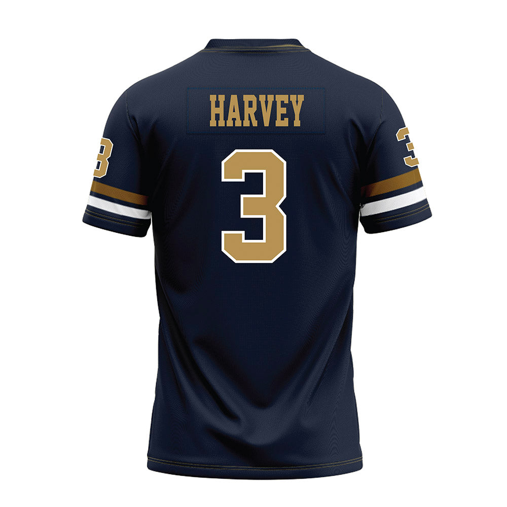 Georgia Tech - NCAA Football : Ahmari Harvey - Blue Premium Football Jersey-1