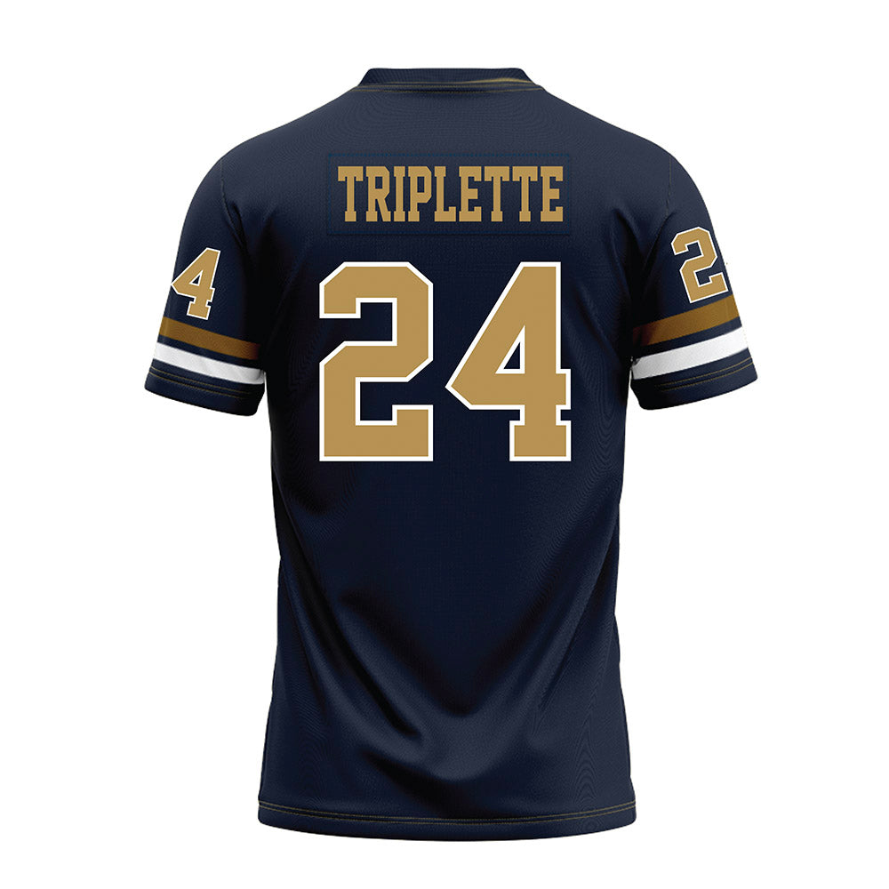 Georgia Tech - NCAA Football : Ronald Triplette - Blue Premium Football Jersey-1