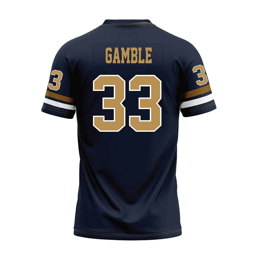 Georgia Tech - NCAA Football : CJ Gamble - Blue Premium Football Jersey-1