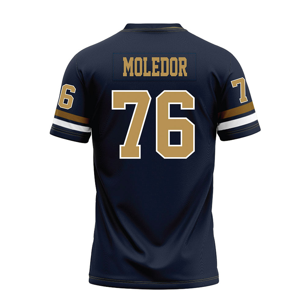 Georgia Tech - NCAA Football : Krew Moledor - Blue Premium Football Jersey-1