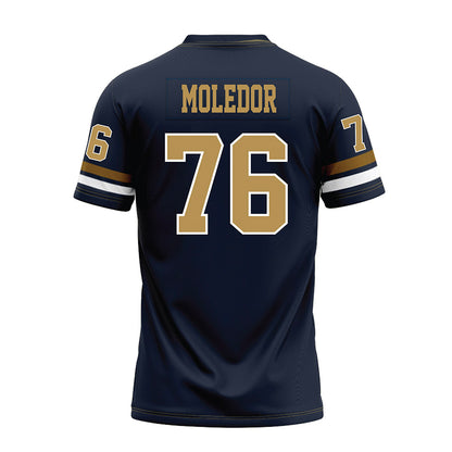 Georgia Tech - NCAA Football : Krew Moledor - Blue Premium Football Jersey-1