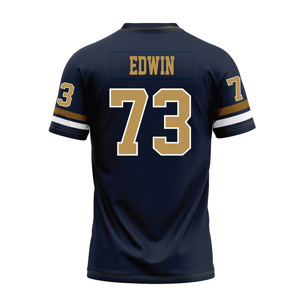 Georgia Tech - NCAA Football : Favour Edwin - Blue Premium Football Jersey-1