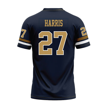Georgia Tech - NCAA Football : Tae Harris - Blue Premium Football Jersey-1