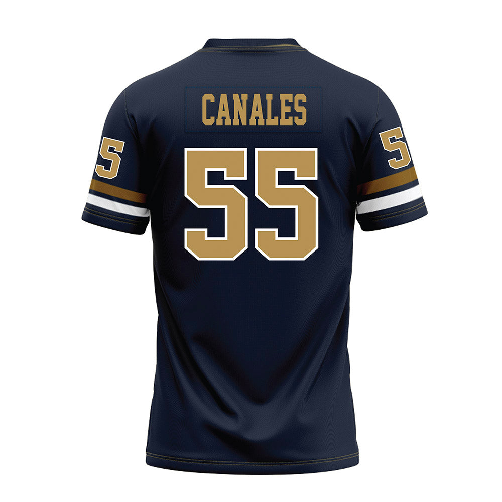 Georgia Tech - NCAA Football : Xavier Canales - Blue Premium Football Jersey-1