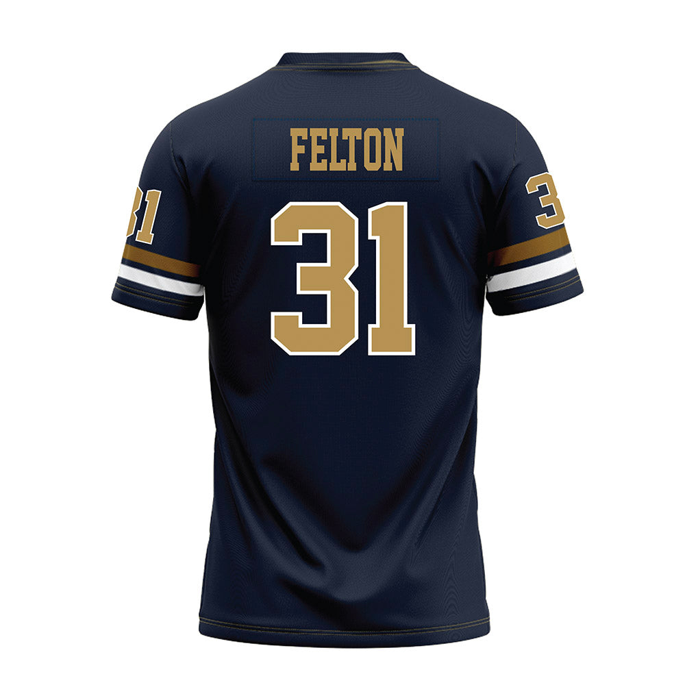 Georgia Tech - NCAA Football : Fenix Felton - Blue Premium Football Jersey-1