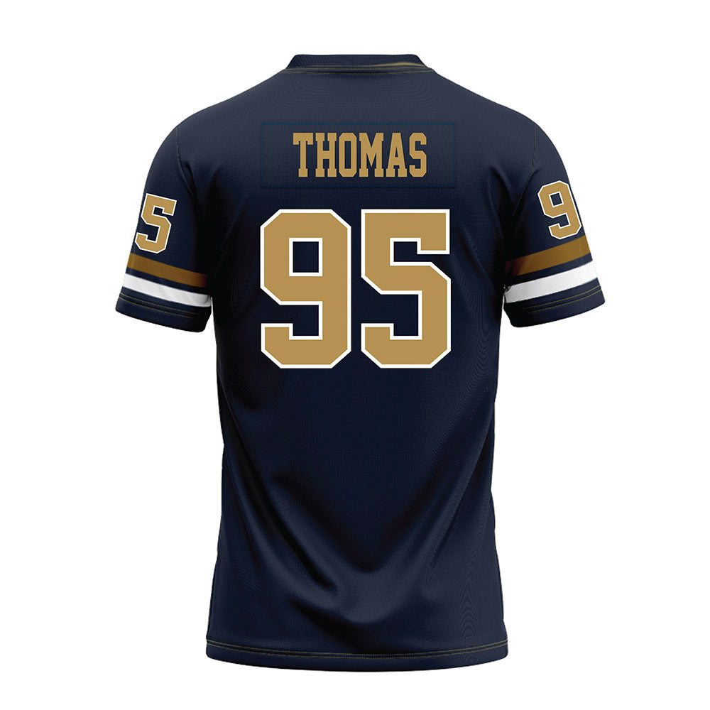 Georgia Tech - NCAA Football : Tawfiq Thomas - Blue Premium Football Jersey-1