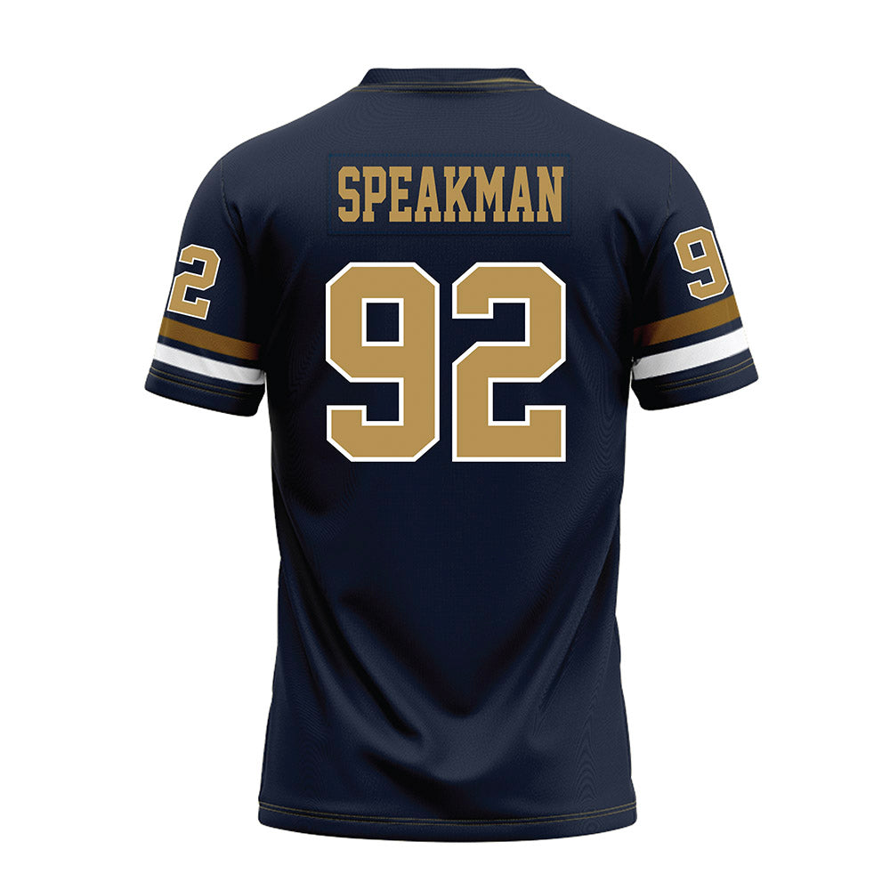 Georgia Tech - NCAA Football : Christian Speakman - Blue Premium Football Jersey-1