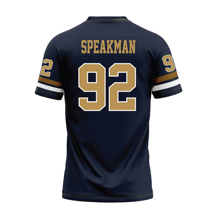Georgia Tech - NCAA Football : Christian Speakman - Blue Premium Football Jersey-1