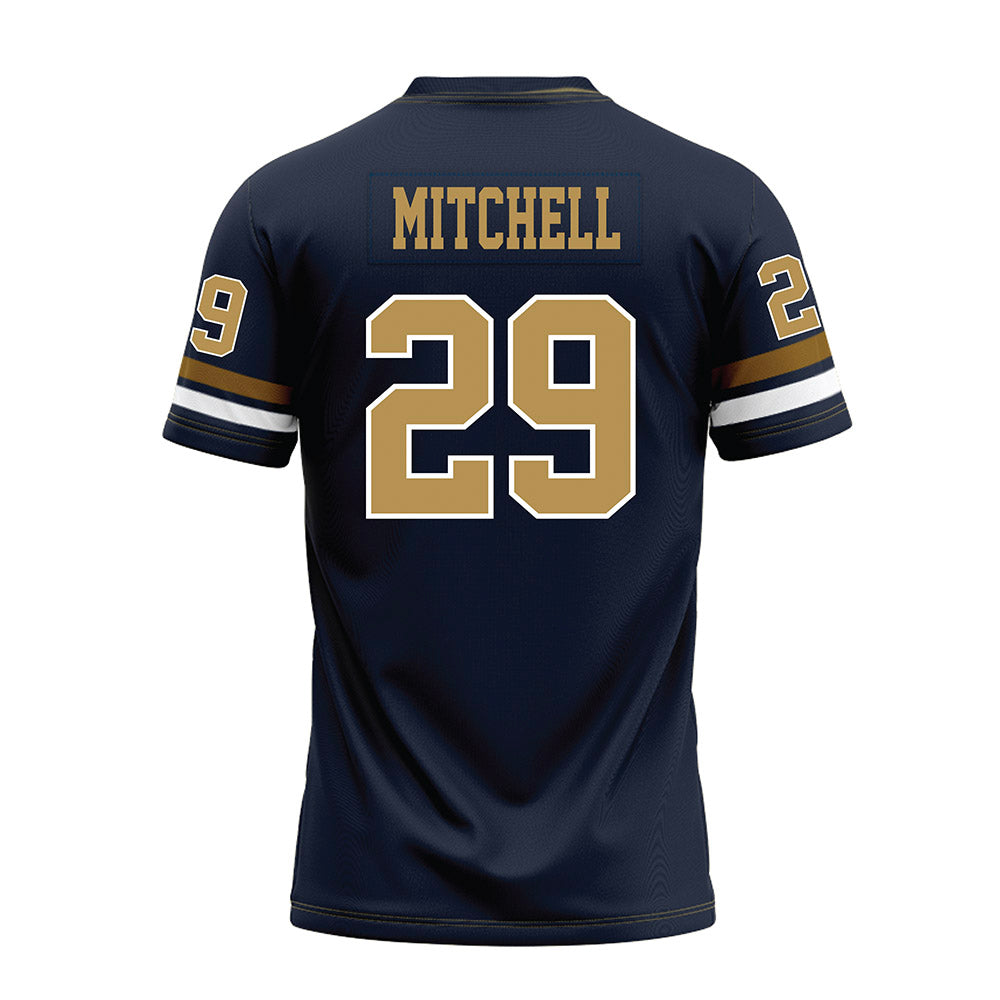 Georgia Tech - NCAA Football : Jon Mitchell - Blue Premium Football Jersey-1