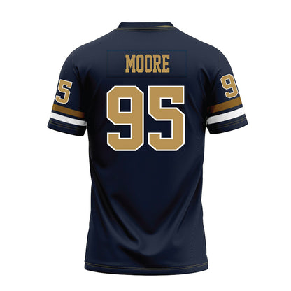 Georgia Tech - NCAA Football : Jason Moore - Blue Premium Football Jersey-1