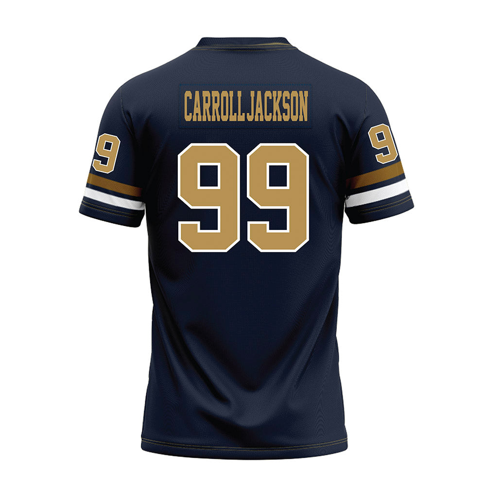 Georgia Tech - NCAA Football : Vincent Carroll-Jackson - Blue Premium Football Jersey-1
