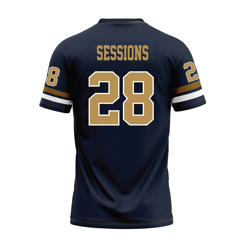 Georgia Tech - NCAA Football : Elgin Sessions - Blue Premium Football Jersey-1
