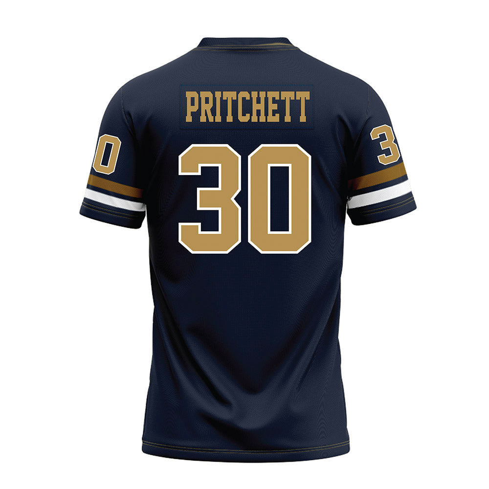 Georgia Tech - NCAA Football : Lawson Pritchett - Blue Premium Football Jersey-1