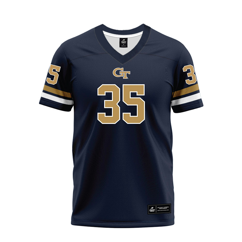Georgia Tech - NCAA Football : Braylon Outlaw - Blue Premium Football Jersey-0