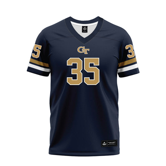 Georgia Tech - NCAA Football : Braylon Outlaw - Blue Premium Football Jersey-0