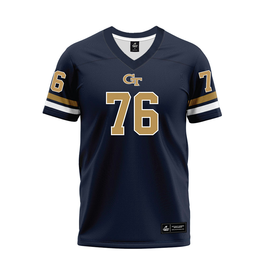 Georgia Tech - NCAA Football : Krew Moledor - Blue Premium Football Jersey-0
