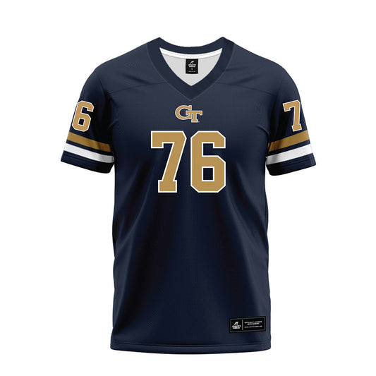 Georgia Tech - NCAA Football : Krew Moledor - Blue Premium Football Jersey-0