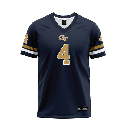 Georgia Tech - NCAA Football : Daiquan White - Blue Premium Football Jersey-0