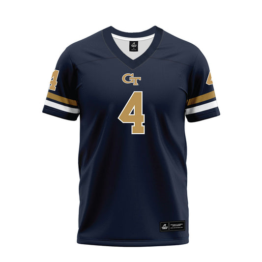 Georgia Tech - NCAA Football : Daiquan White - Blue Premium Football Jersey-0