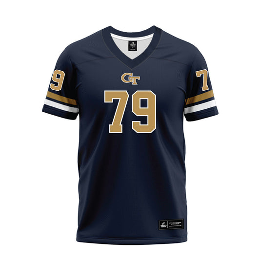 Georgia Tech - NCAA Football : Jordan Floyd - Blue Premium Football Jersey-0