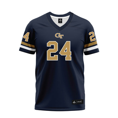 Georgia Tech - NCAA Football : Ronald Triplette - Blue Premium Football Jersey-0