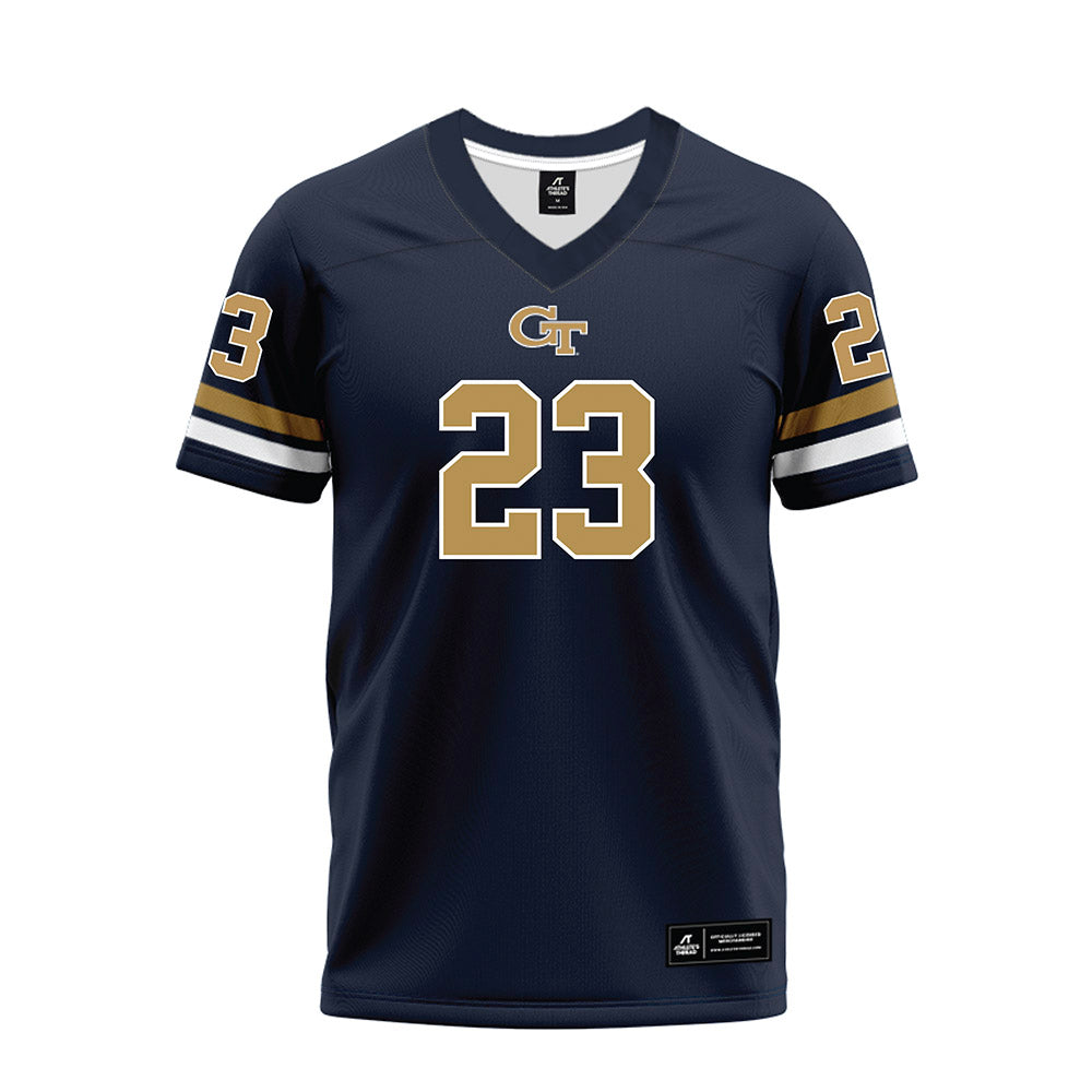 Georgia Tech - NCAA Football : Traeviss Stevenson - Blue Premium Football Jersey-0