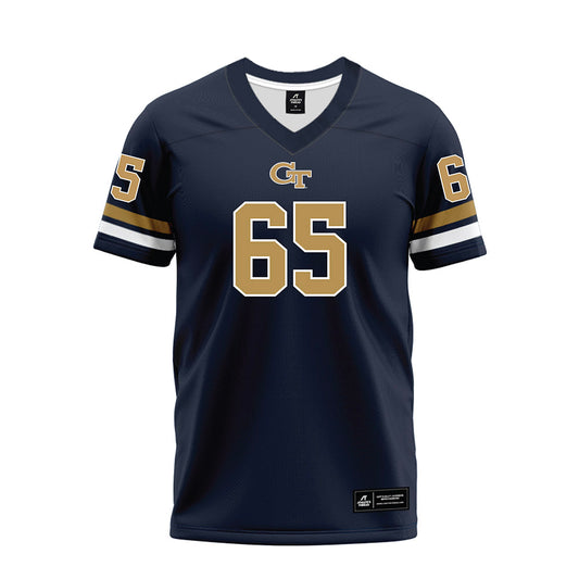 Georgia Tech - NCAA Football : Courtney Heard - Blue Premium Football Jersey-0