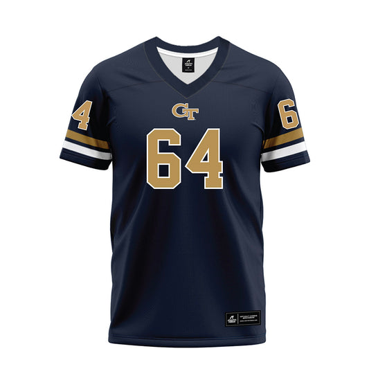 Georgia Tech - NCAA Football : Ryan Purves - Blue Premium Football Jersey-0