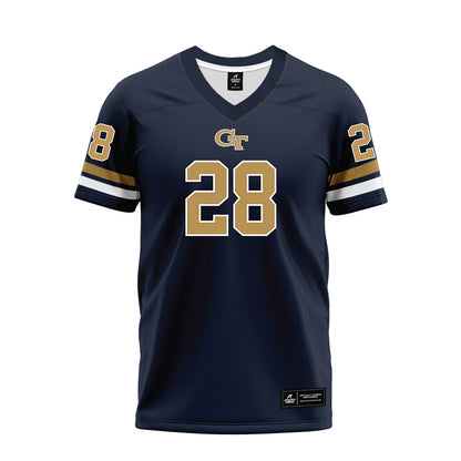 Georgia Tech - NCAA Football : Elgin Sessions - Blue Premium Football Jersey-0
