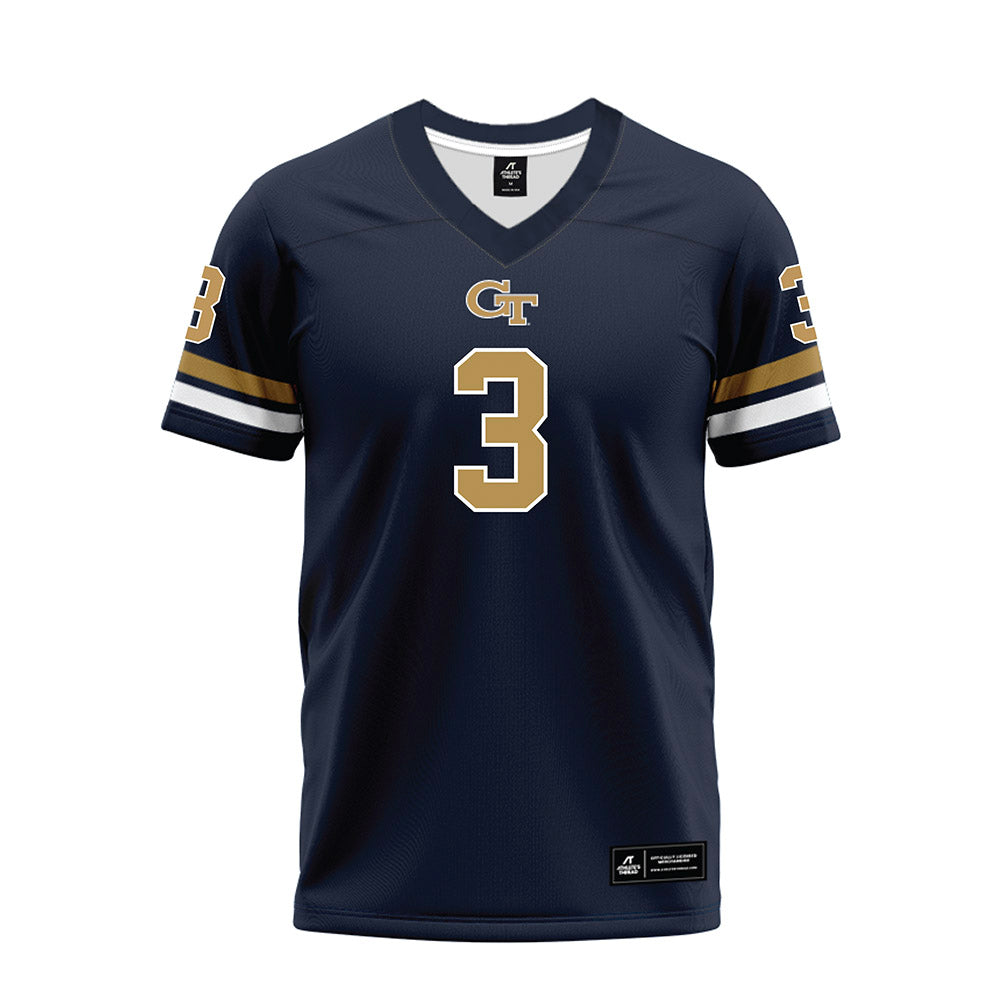 Georgia Tech - NCAA Football : Jaylen Mbakwe - Blue Premium Football Jersey-0