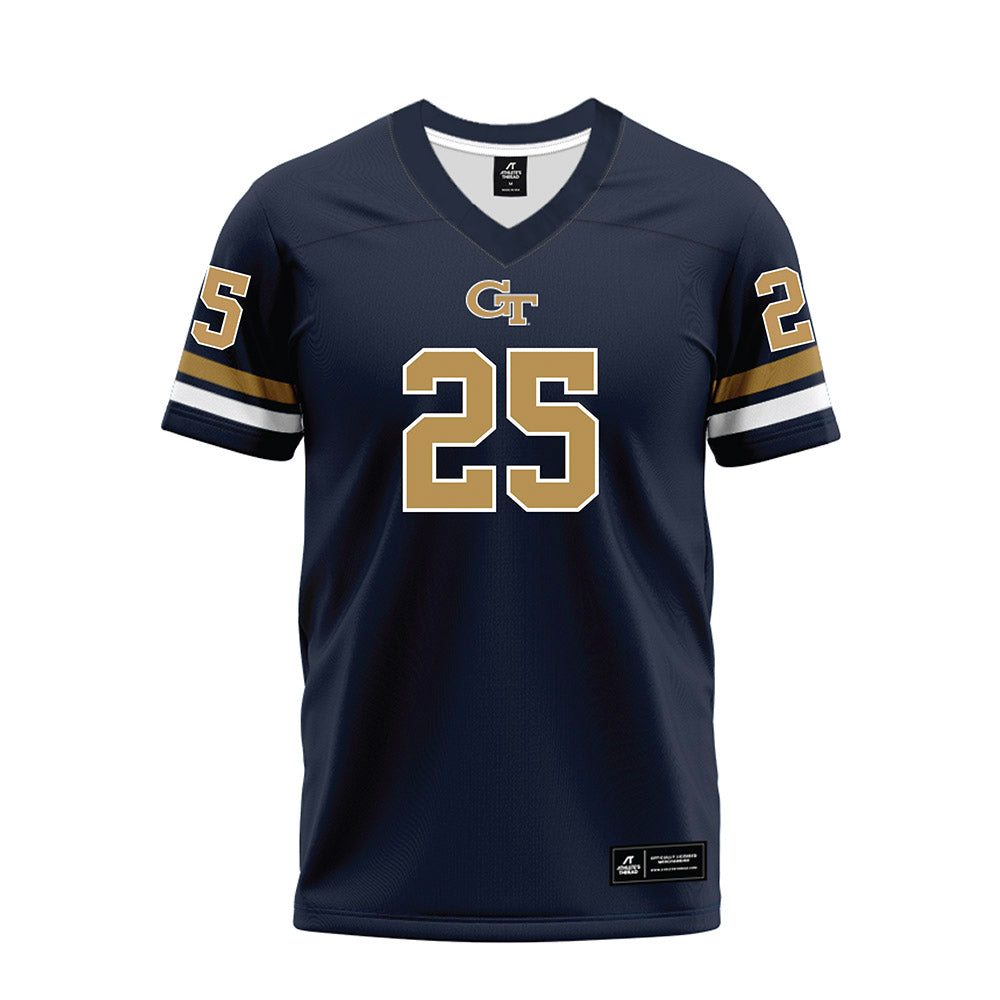 Georgia Tech - NCAA Football : Cedric Franklin Ii - Blue Premium Football Jersey-0
