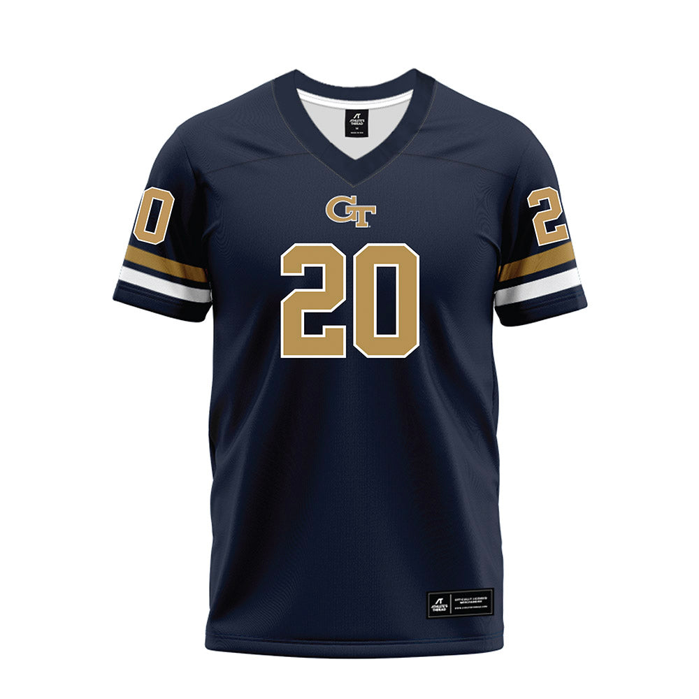 Georgia Tech - NCAA Football : Jaedyn Terry - Blue Premium Football Jersey-0