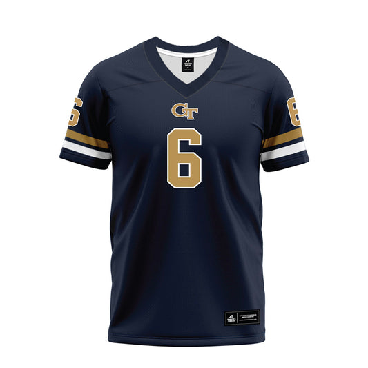 Georgia Tech - NCAA Football : Rodney Shelley Jr - Blue Premium Football Jersey-0