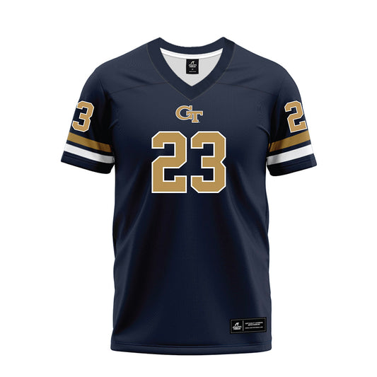 Georgia Tech - NCAA Football : Zachary Tobe - Blue Premium Football Jersey-0