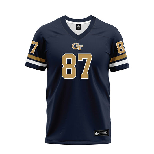Georgia Tech - NCAA Football : Jeffar Jeannoel - Blue Premium Football Jersey-0