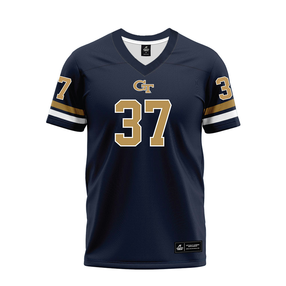 Georgia Tech - NCAA Football : Joseph Moseley - Blue Premium Football Jersey-0