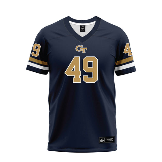 Georgia Tech - NCAA Football : Ronnie Thomas - Blue Premium Football Jersey-0