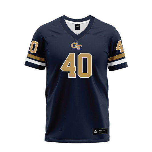 Georgia Tech - NCAA Football : Jordan Woods - Blue Premium Football Jersey-0