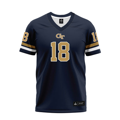 Georgia Tech - NCAA Football : Troy Stevenson - Blue Premium Football Jersey-0