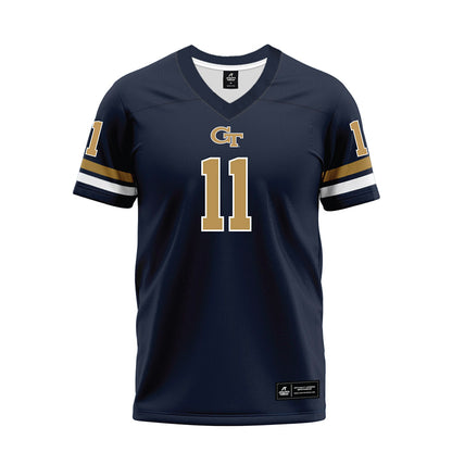 Georgia Tech - NCAA Football : Darnell Collins - Blue Premium Football Jersey-0