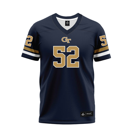 Georgia Tech - NCAA Football : Kevin Peay, Jr. - Blue Premium Football Jersey-0