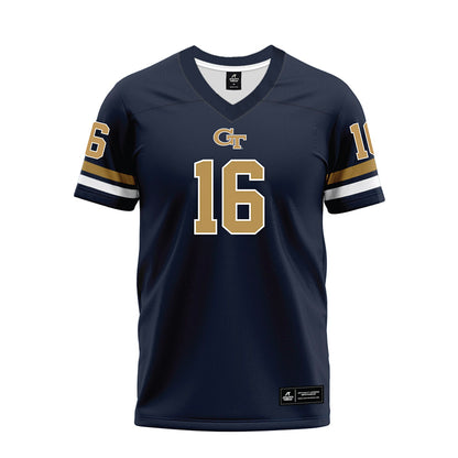 Georgia Tech - NCAA Football : Kelvin Hill Jr - Blue Premium Football Jersey-0