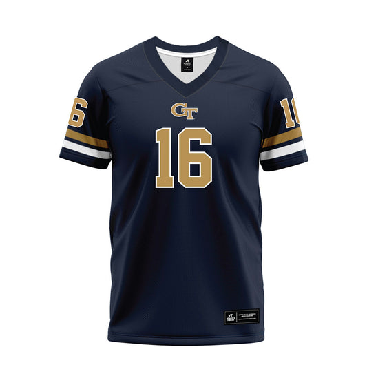 Georgia Tech - NCAA Football : Kelvin Hill Jr - Blue Premium Football Jersey-0