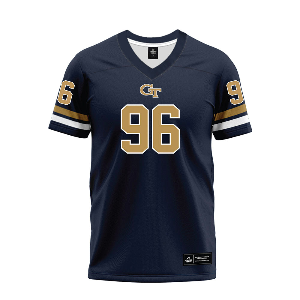 Georgia Tech - NCAA Football : Shymeik Jones - Blue Premium Football Jersey-0